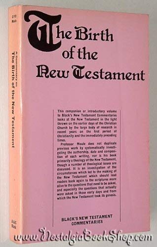 Birth of the New Testament (Black's New Testament Commentaries) Religion & Esotericism