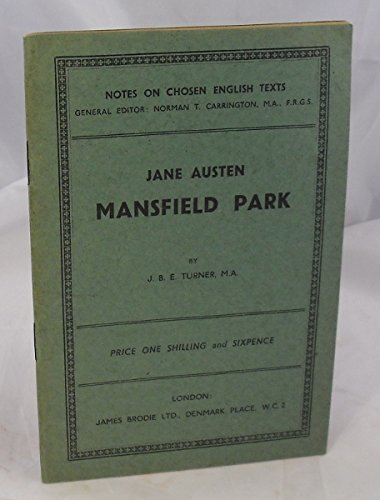 Jane Austen's "Mansfield Park" (Chosen English Texts Notes) Books