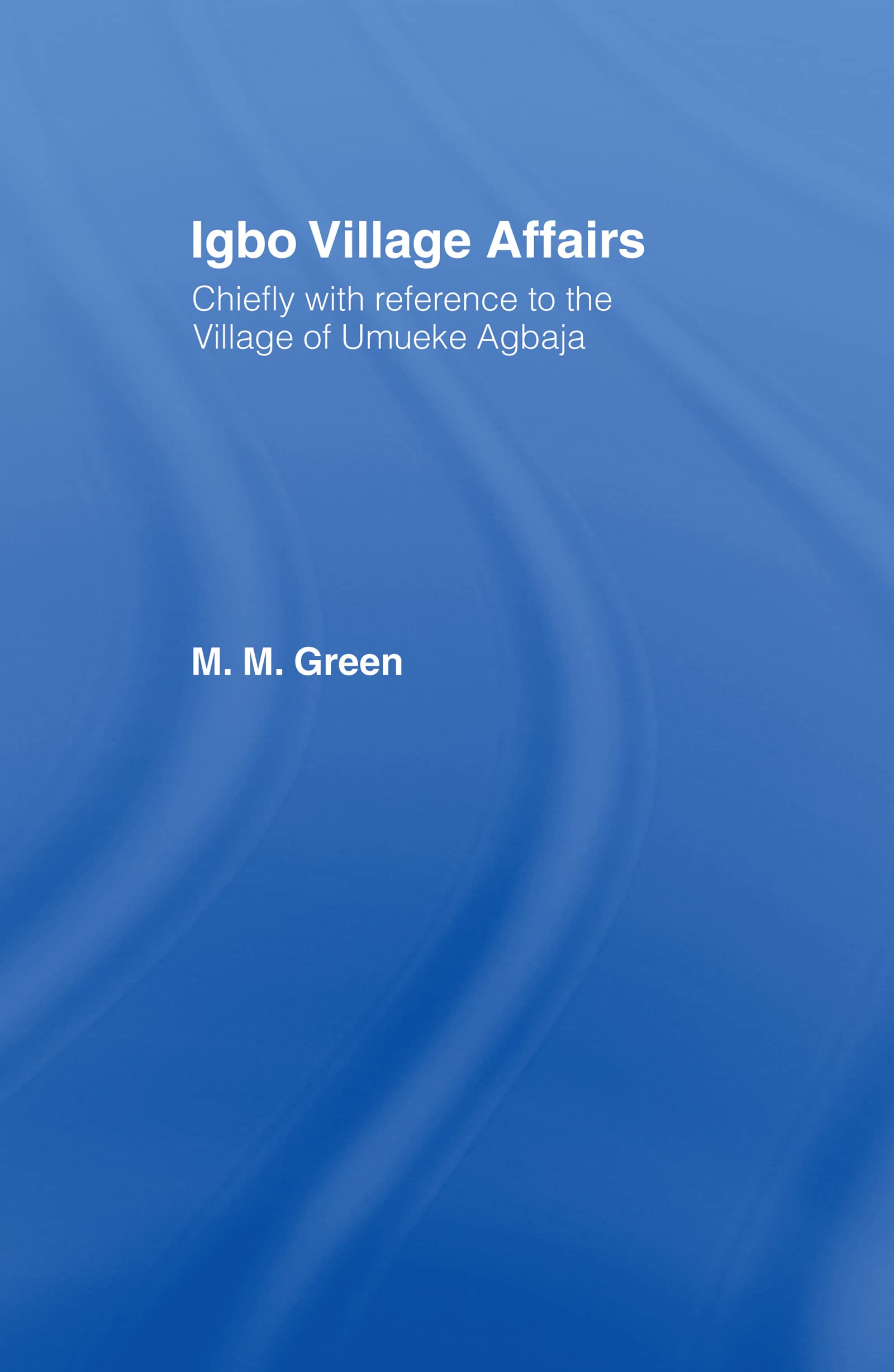 Igbo Village Affairs Social Sciences