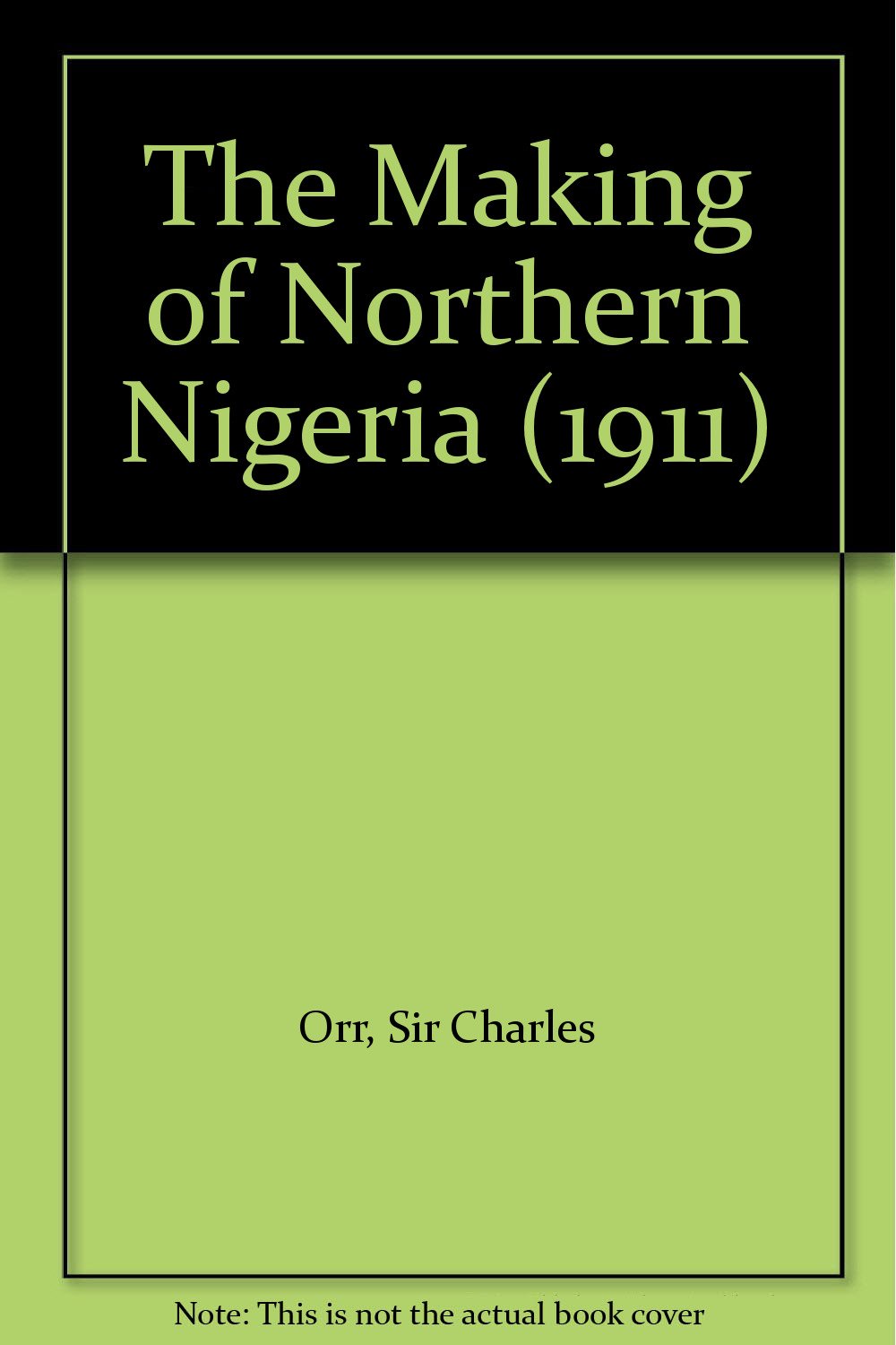 Making of Northern Nigeria Books