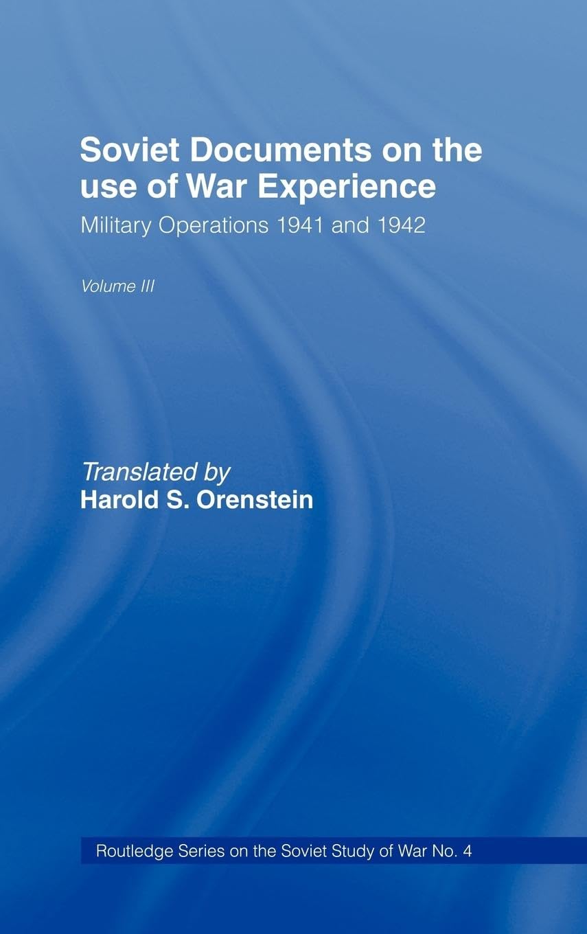 Product Image: Soviet Documents on the Use of War Experience