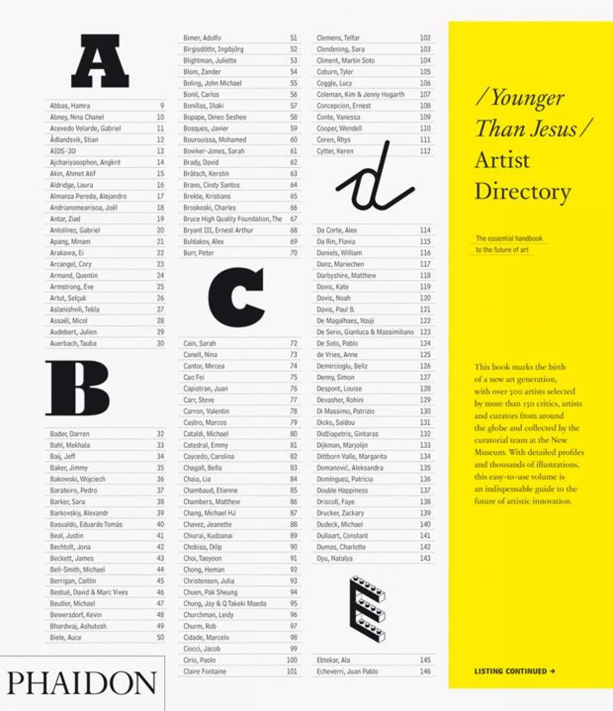 The Younger than Jesus Artist Directory Film, Art & Culture