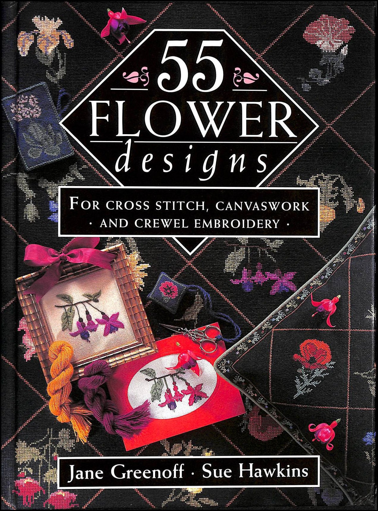 55 Flower Designs: For Cross Stitch, Canvaswork and Crewel Embroidery book
