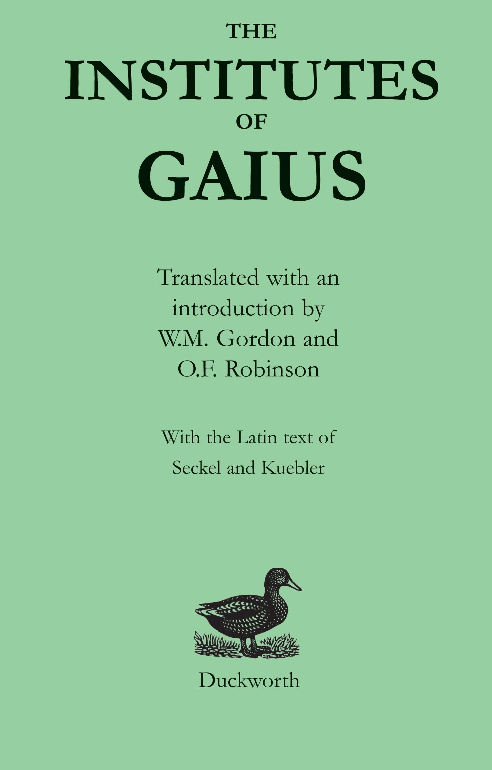Institutes of Gaius, The Law