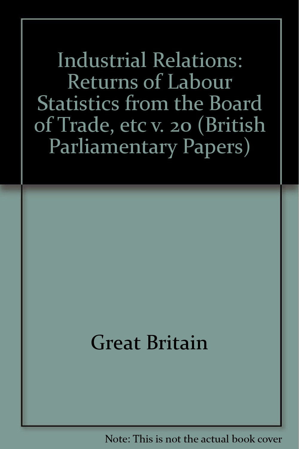 Returns of Labour Statistics from the Board of Trade, etc (v. 20) (British Parliamentary Papers) Books