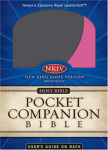 The Holy Bible: New King James Version, Dark Gray & Pink, Leather Soft, Pocket Bible Religion & Esotericism