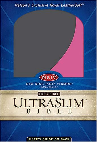 Holy Bible: New King James Version, Dark Gray/ Pink, Leathersoft, Ultraslim Bible Religion & Esotericism