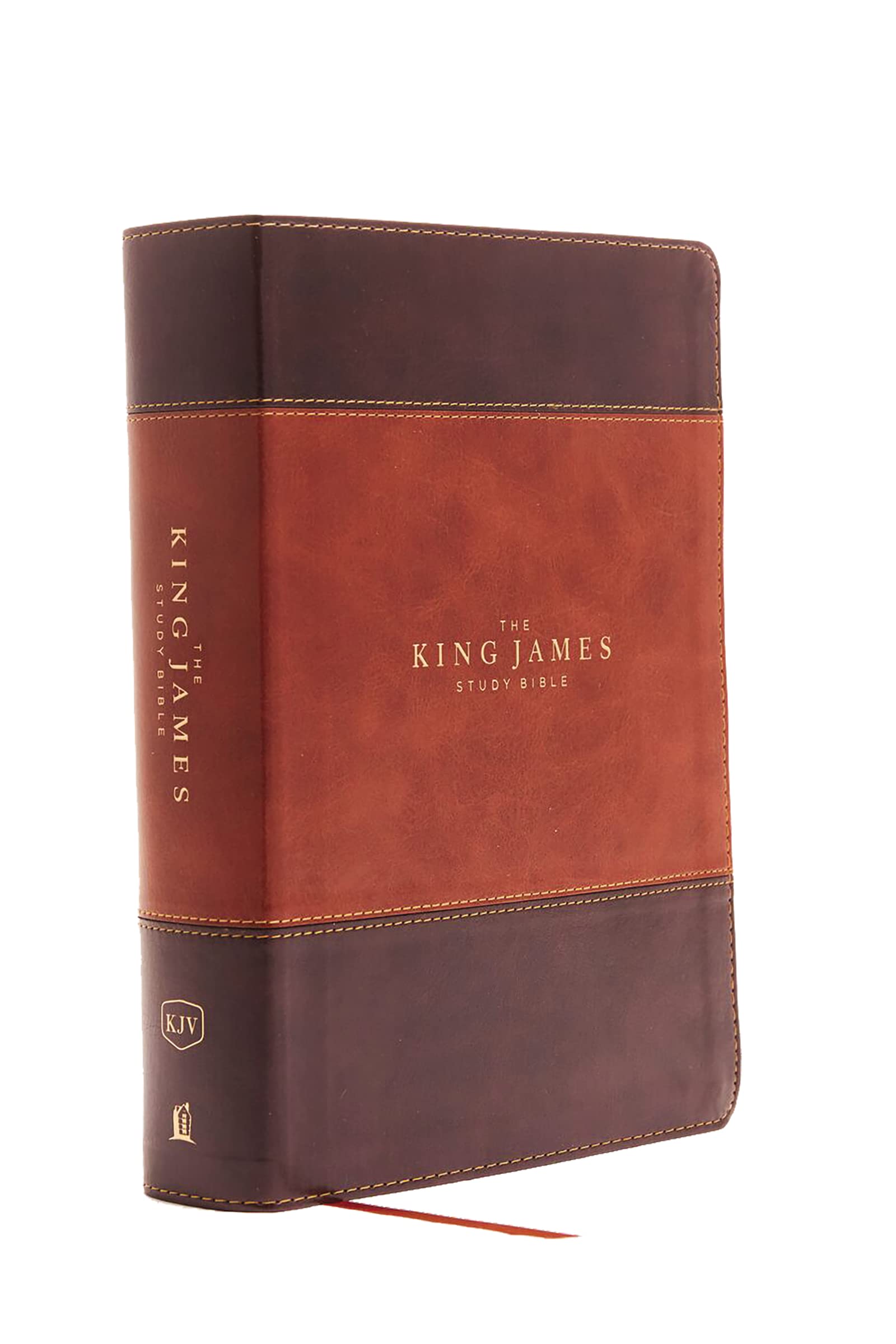 KJV, The King James Study Bible, Leathersoft, Brown, Thumb Indexed, Red Letter, Full-Color Edition: Holy Bible, King James Version Social Sciences