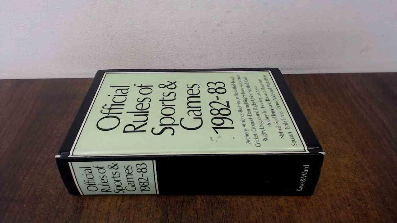 Official Rules of Sports & Games: 1982-1983 Books