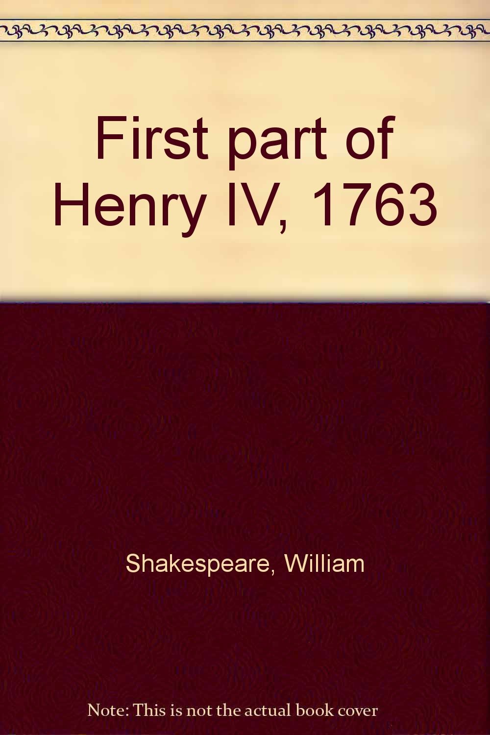 First Part of Henry IV, 1763 Books
