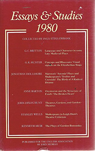 Essays and Studies 1980 Books