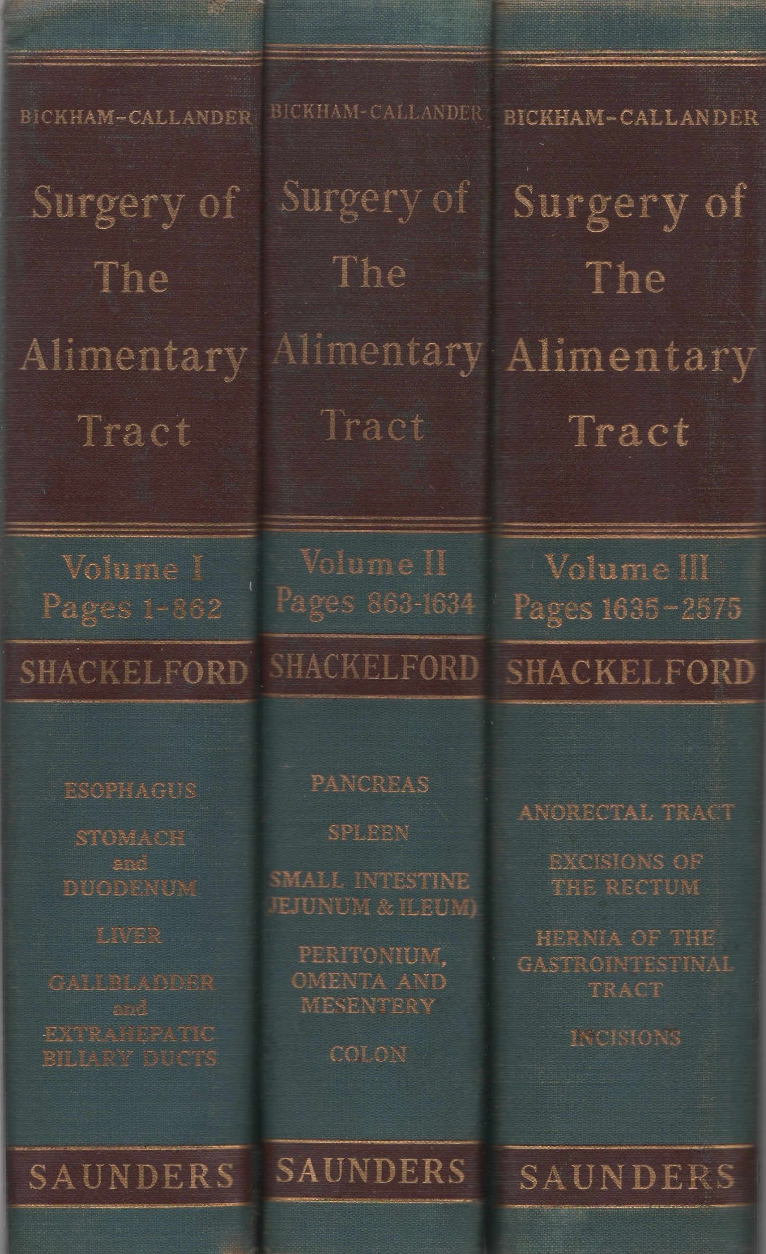 Surgery of the Alimentary Tract (Shackelford and Zuidema, 3 Volume Set) Books