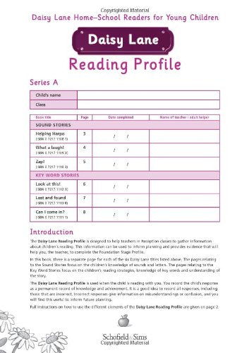Daisy Lane Reading Profile: Early Years (Daisy Lane for Young Children) Reading Aloud & Learning to Read