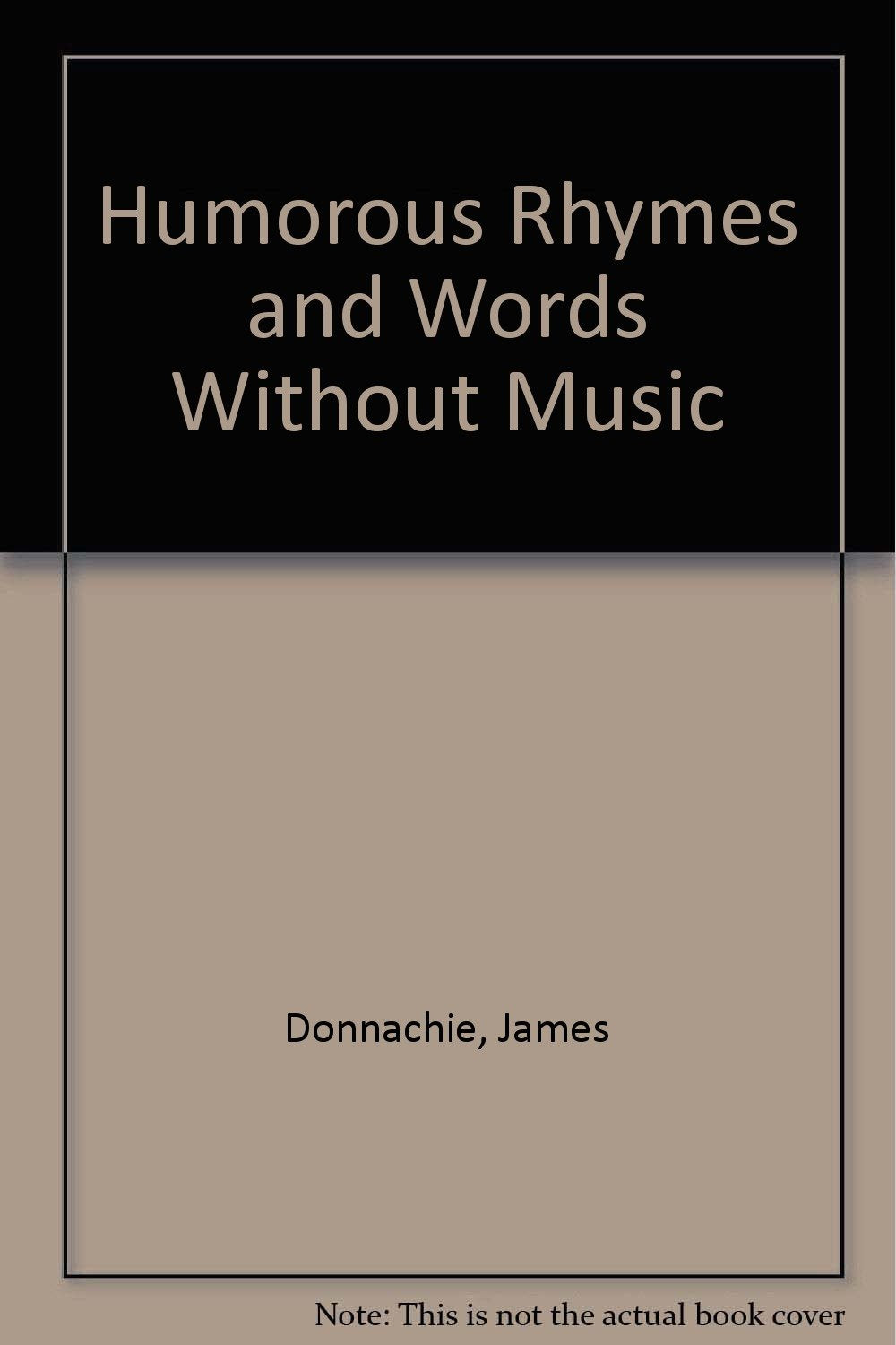 Humorous Rhymes and Words without Music Books