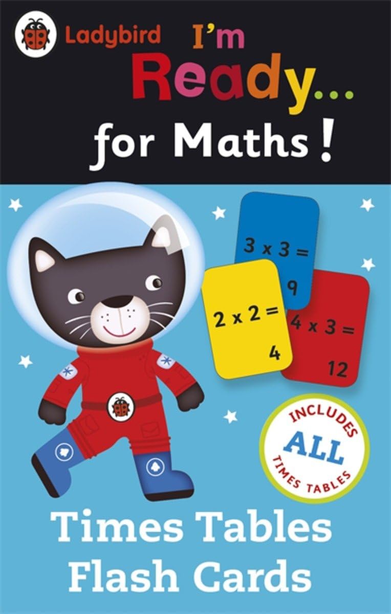 Ladybird I'm Ready for Maths: Times Tables flash cards book