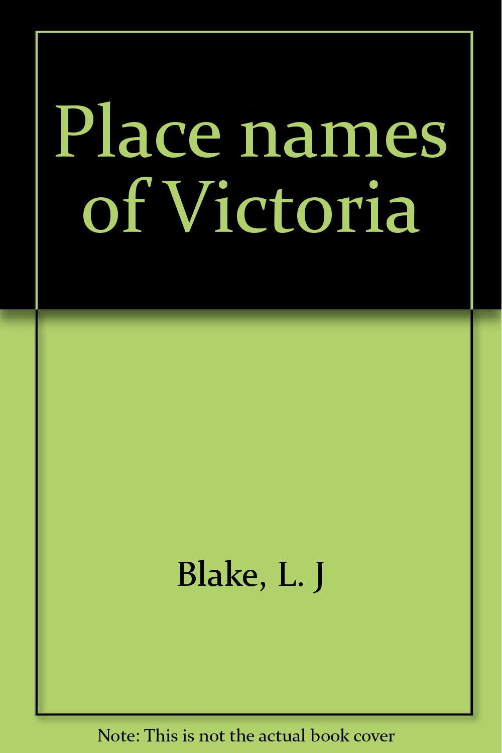 Product Image: Place names of Victoria