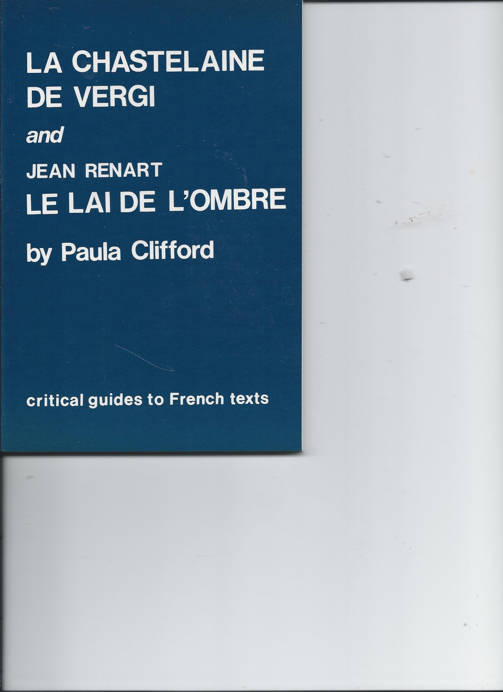 Chastelaine de Vergi and Jean Renart: Le Lai de l'Ombre (Grant & Cutler Critical Guides to French Texts, Band 53) Social Sciences