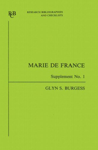 Marie de France: An Analytical Bibliography Supplement No 1 (Research Bibliographies And Checklists, Band 21) Social Sciences