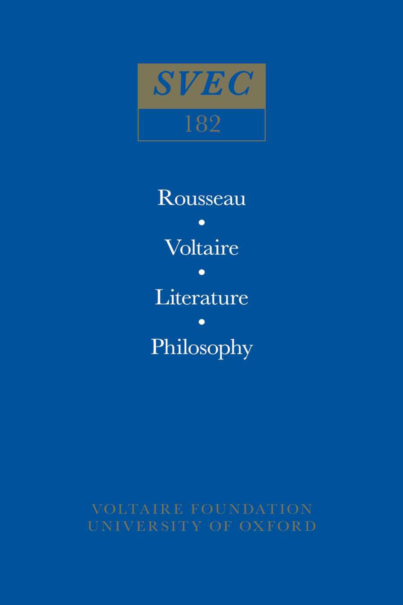 Miscellany/Mélanges (Oxford University Studies in the Enlightenment, Band 182) Philosophy