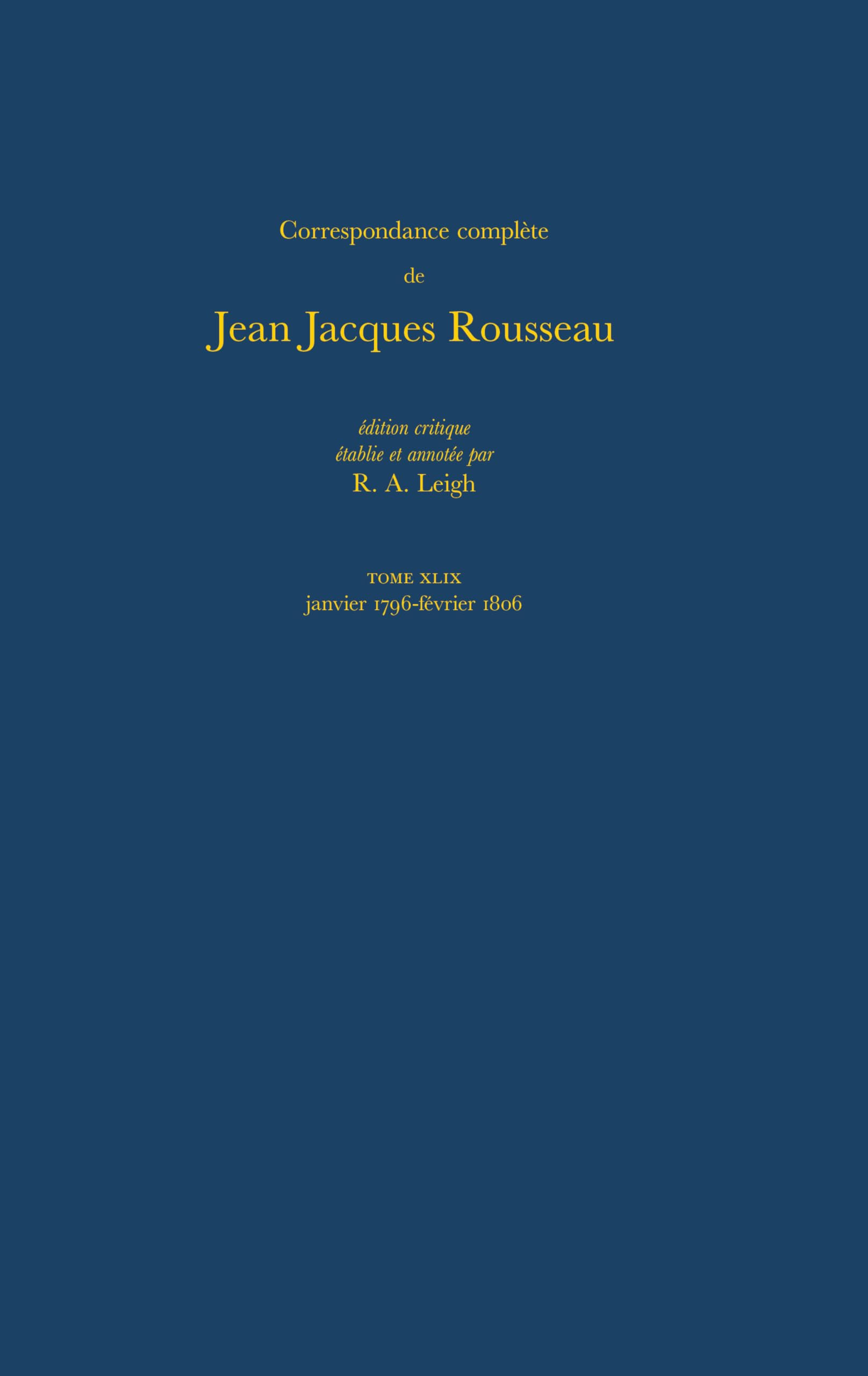 Correspondance complète. Vol. 48. 1794-1795 International