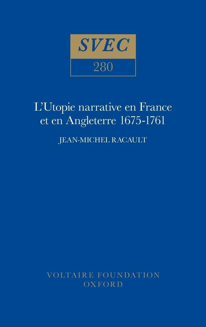 L'Utopie narrative en France et en Angleterre 1675-1761 book