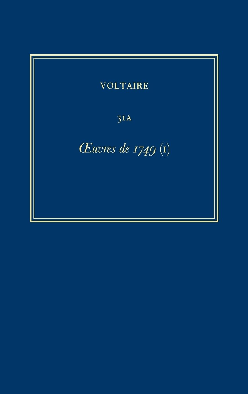 Product Image: Oeuvres complètes de Voltaire. Vol. 31-1. 1749