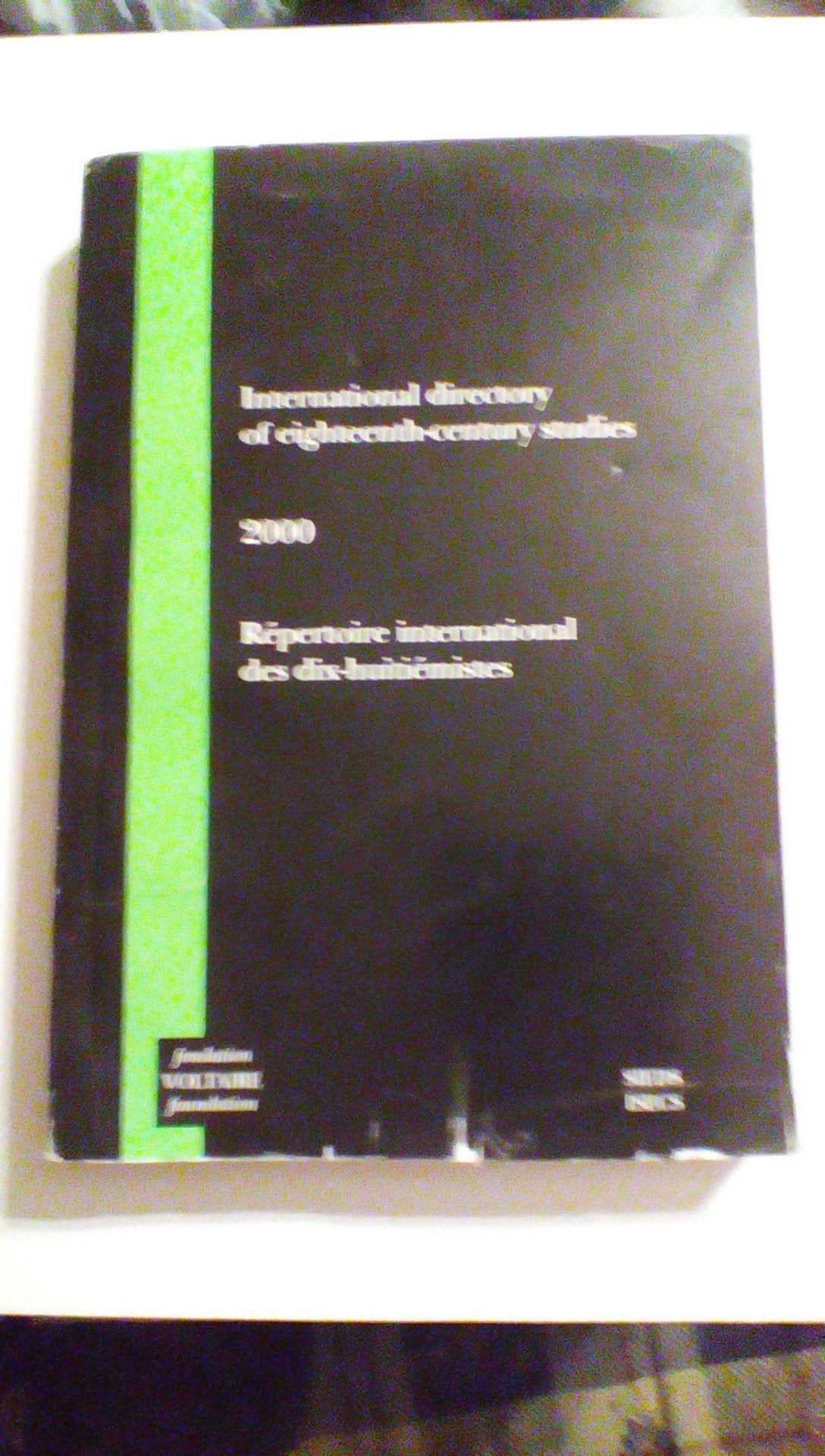 2000 (International Directory for Eighteenth-Century Studies) Reference Books