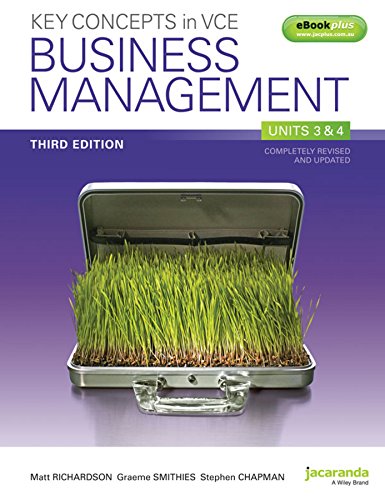 Key Concepts in VCE Business Management Units 3&4 3E & eBookPLUS (Key Concepts in Business Management Series) Books