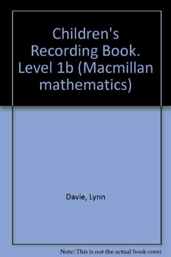Children's Recording Book. Level 1b (Macmillan mathematics) Non-fiction