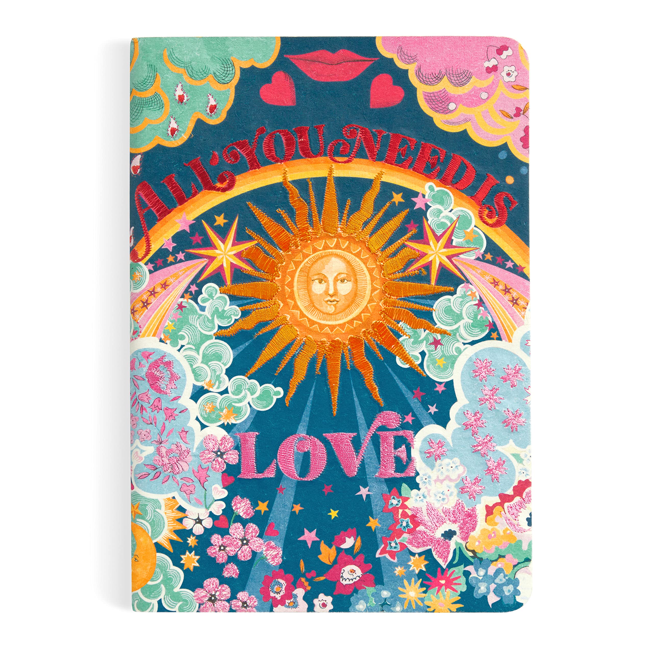 Liberty All You Need is Love B5 Handmade Embroidered Journal Novels & Short Stories