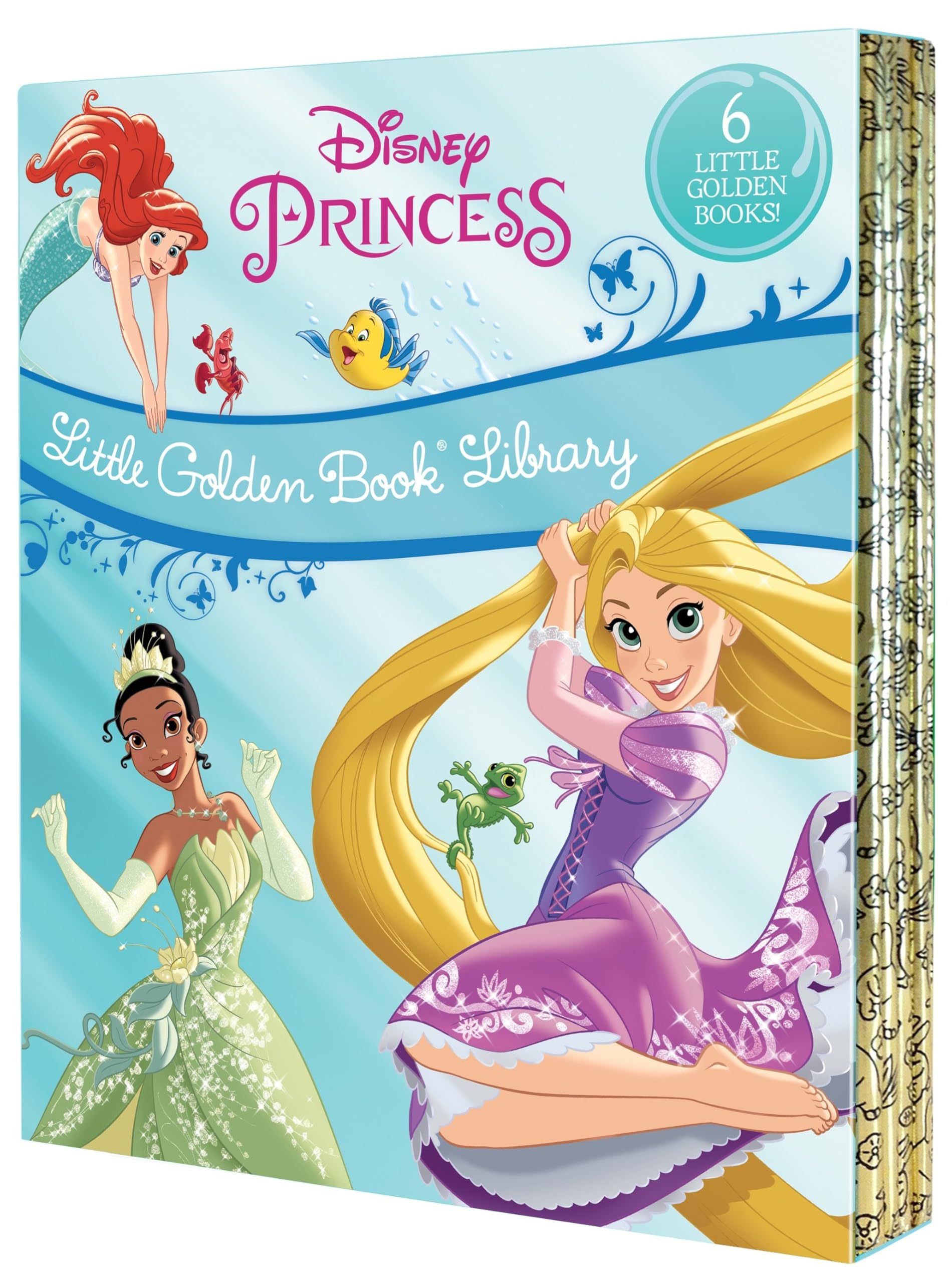 Disney Princess Little Golden Book Library (Disney Princess): Tangled; Brave; The Princess and the Frog; The Little Mermaid; Beauty and the Beast; Cinderella Parents & Children