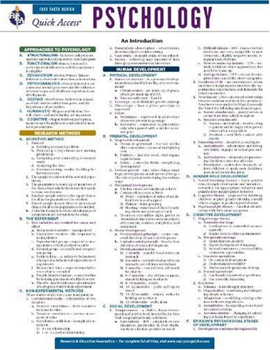 Psychology (REA Quick Access Fast Facts Review) Media & Communication