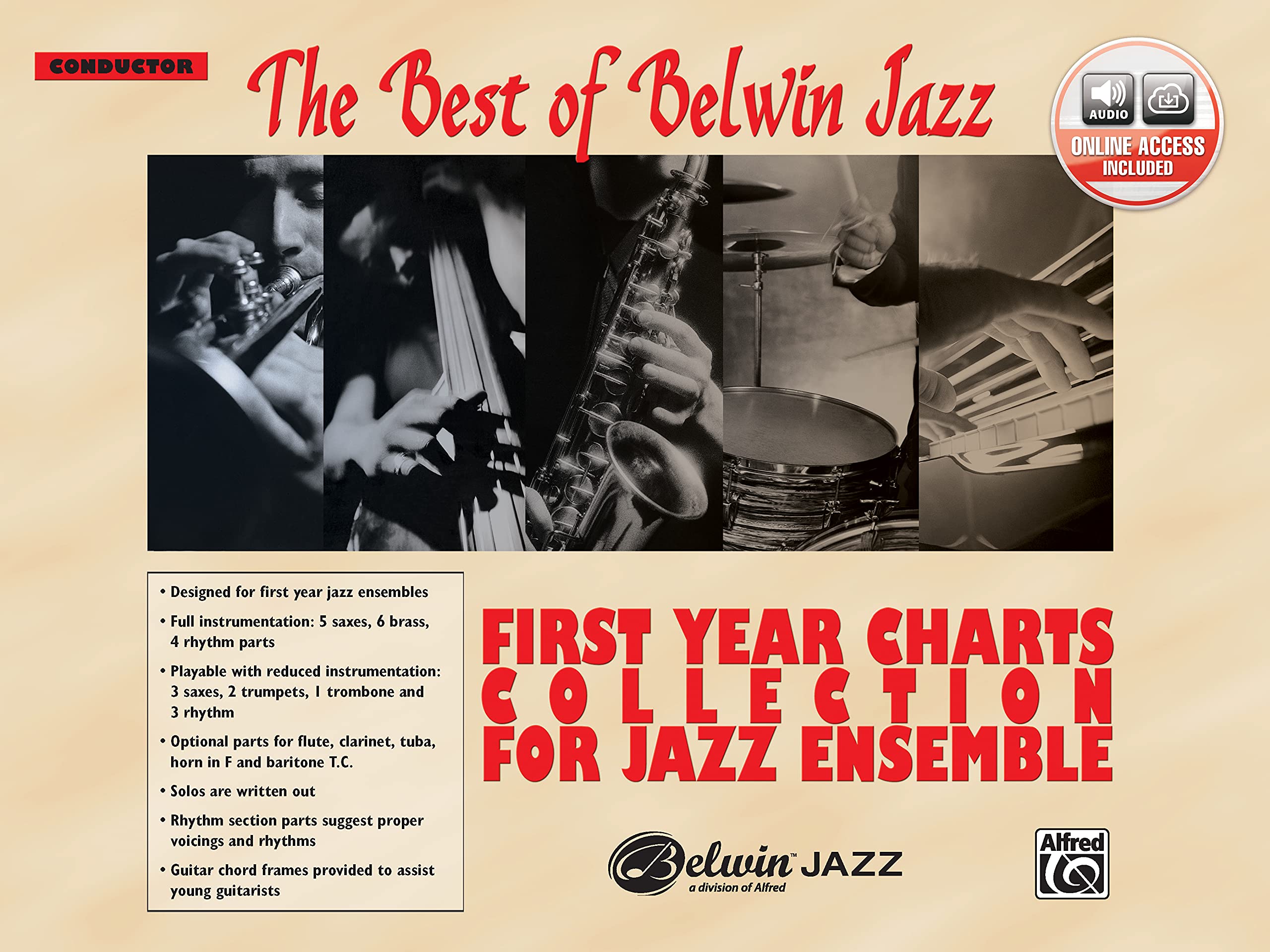 First Year Charts Collection for Jazz Ensemble: Conductor (Book & CD) Sheet Music
