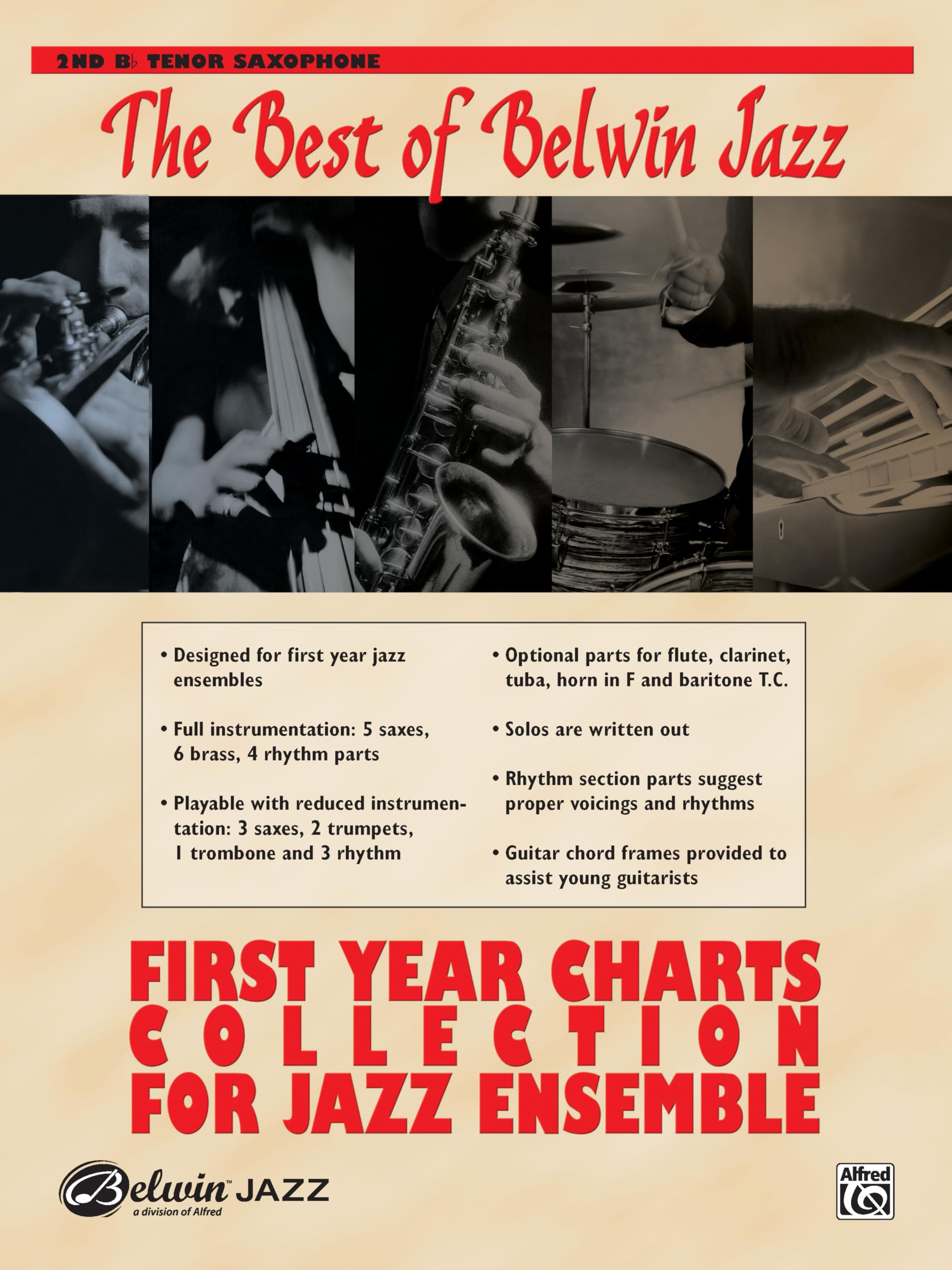 First Year Charts Collection for Jazz Ensemble: 2nd B-Flat Tenor Saxophone Media & Communication