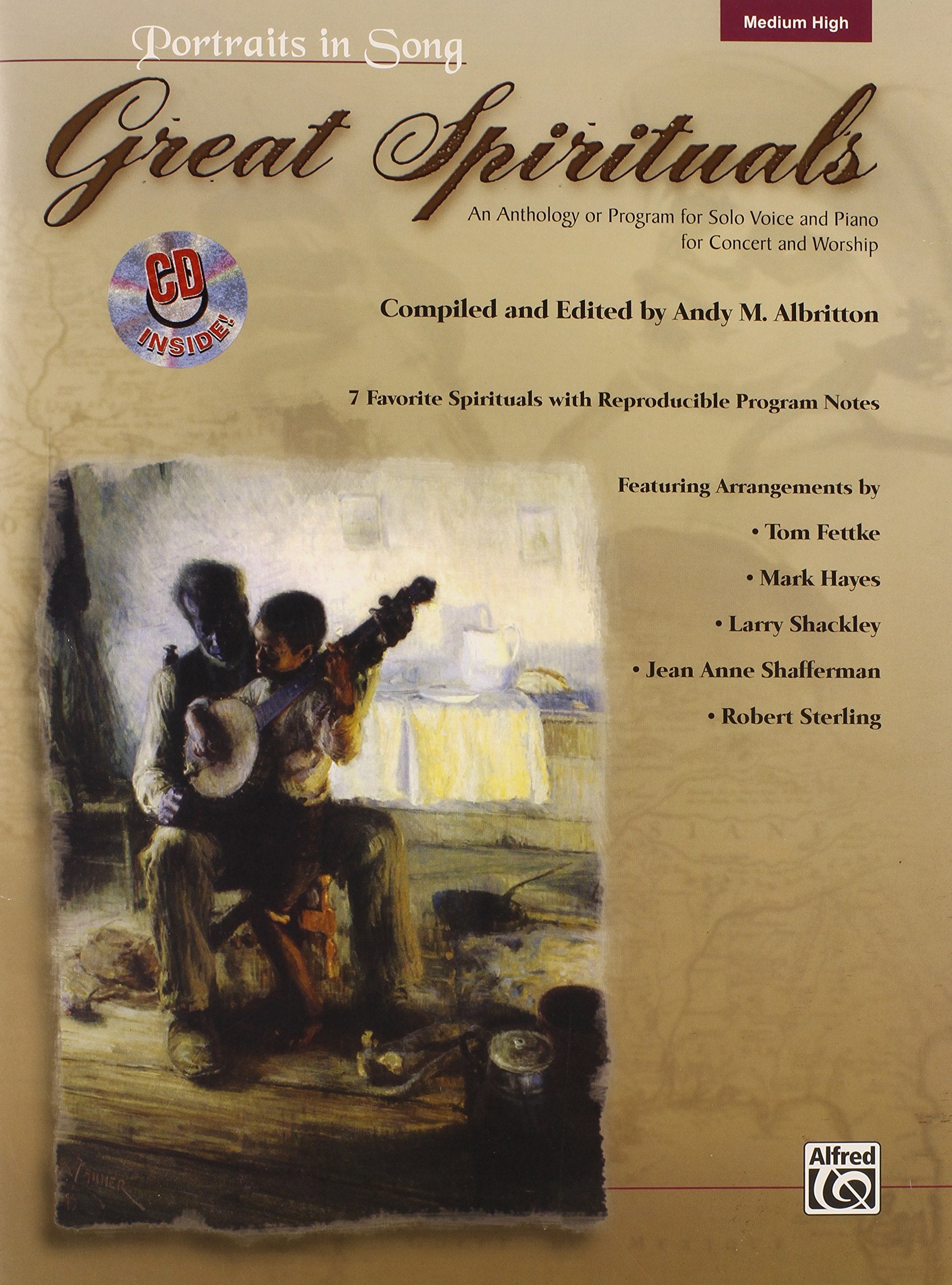 Great Spirituals Medium High: An Anthology or Program for Solo Voice and Piano for Concert and Worship : 7 Favorite Spirituals with Reproducible Program Notes (Portraits in Song) Sheet Music