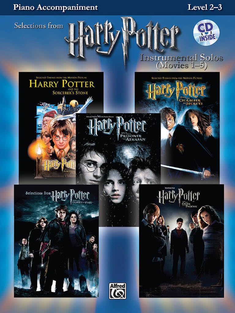 Harry Potter Instrumental Solos (Movies 1-5) - Level 2-3 - Piano Accompaniment (incl. CD) (Pop Instrumental Solo Series, Level 2 - 3) Sheet Music