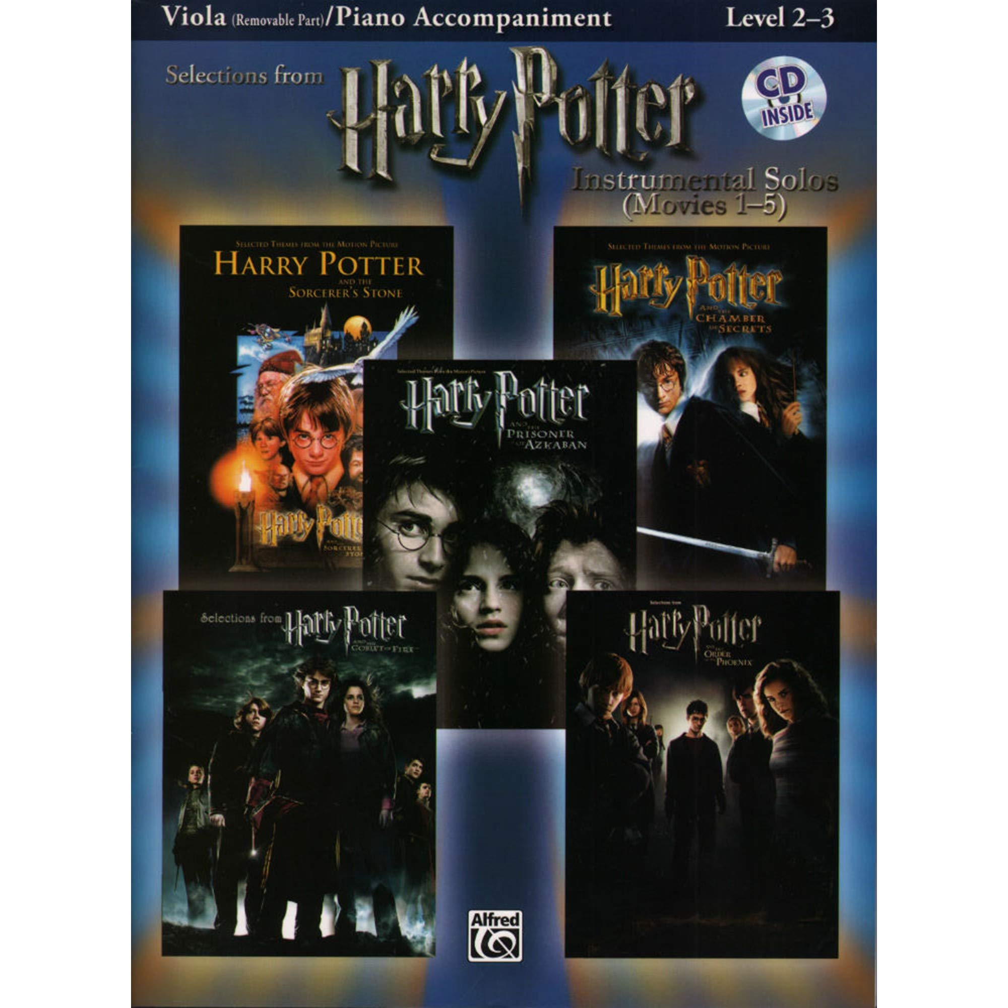 Harry Potter Movies 1-5, w. Audio-CD, for Viola and Piano Accompaniment (Harry Potter Instrumental Solos (Movies 1-5): Level 2-3): Viola/Bratsche (incl. CD) (Pop Instrumental Solo Series) Sheet Music
