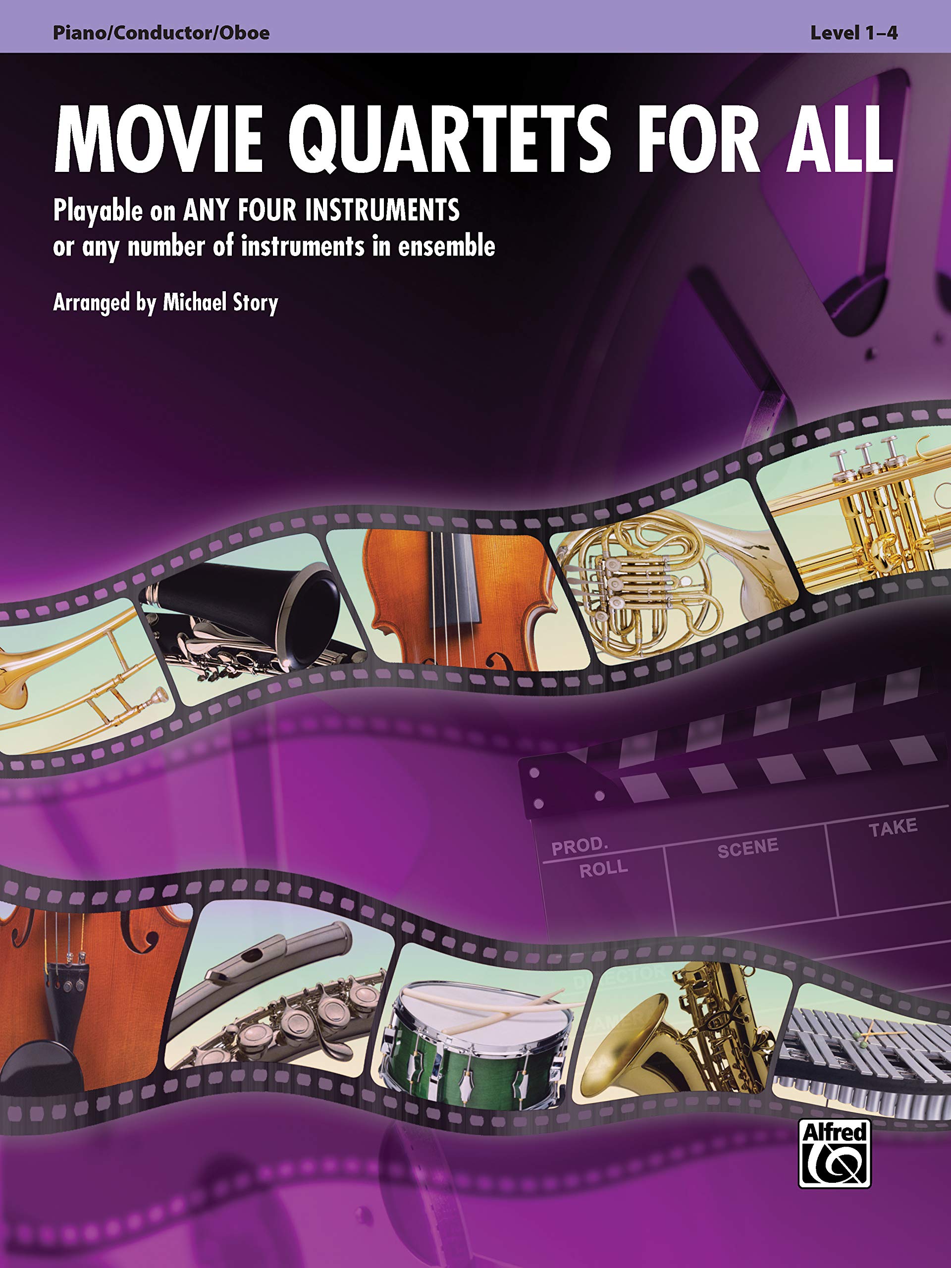Movie Quartets for All - Piano / Conductor / Oboe book