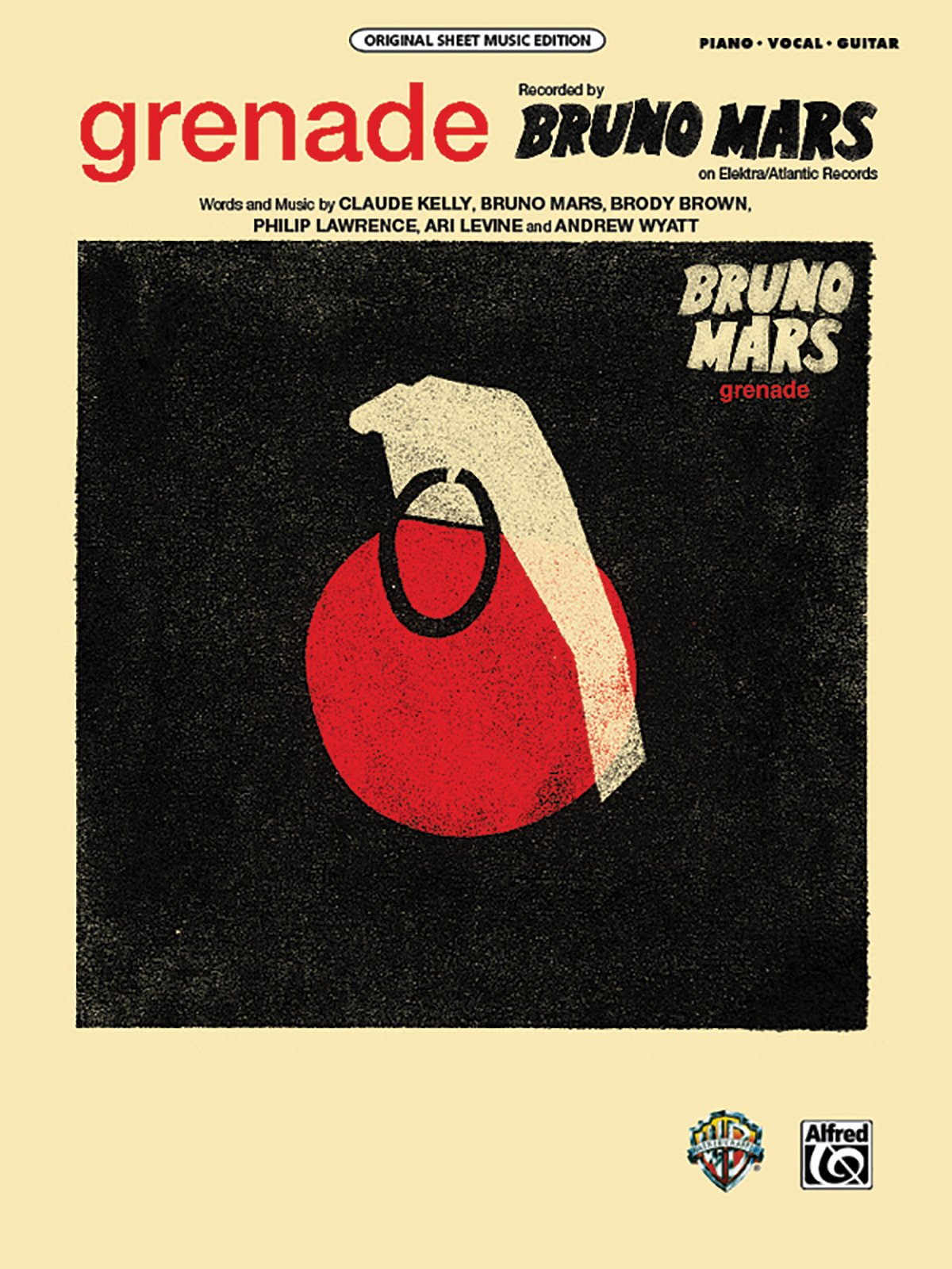Grenade: Piano/Vocal/Guitar (Original Sheet Music Edition) Sheet Music