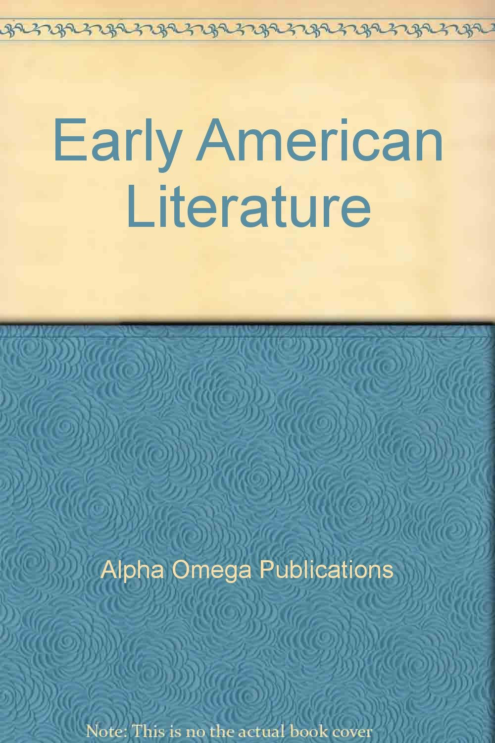 Early American Literature (Lifepac Electives American Literature) Books