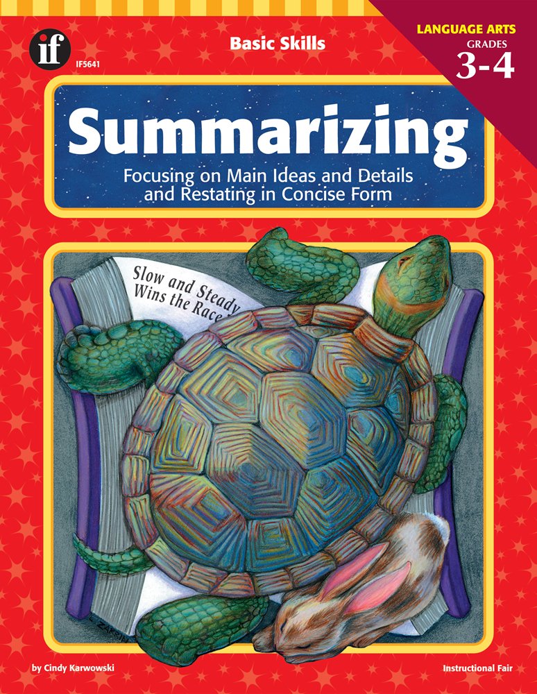 Product Image: Summarizing, Grades 3-4: Focusing on Main Ideas and Details and Restating in Concise Form (Basic Skills)