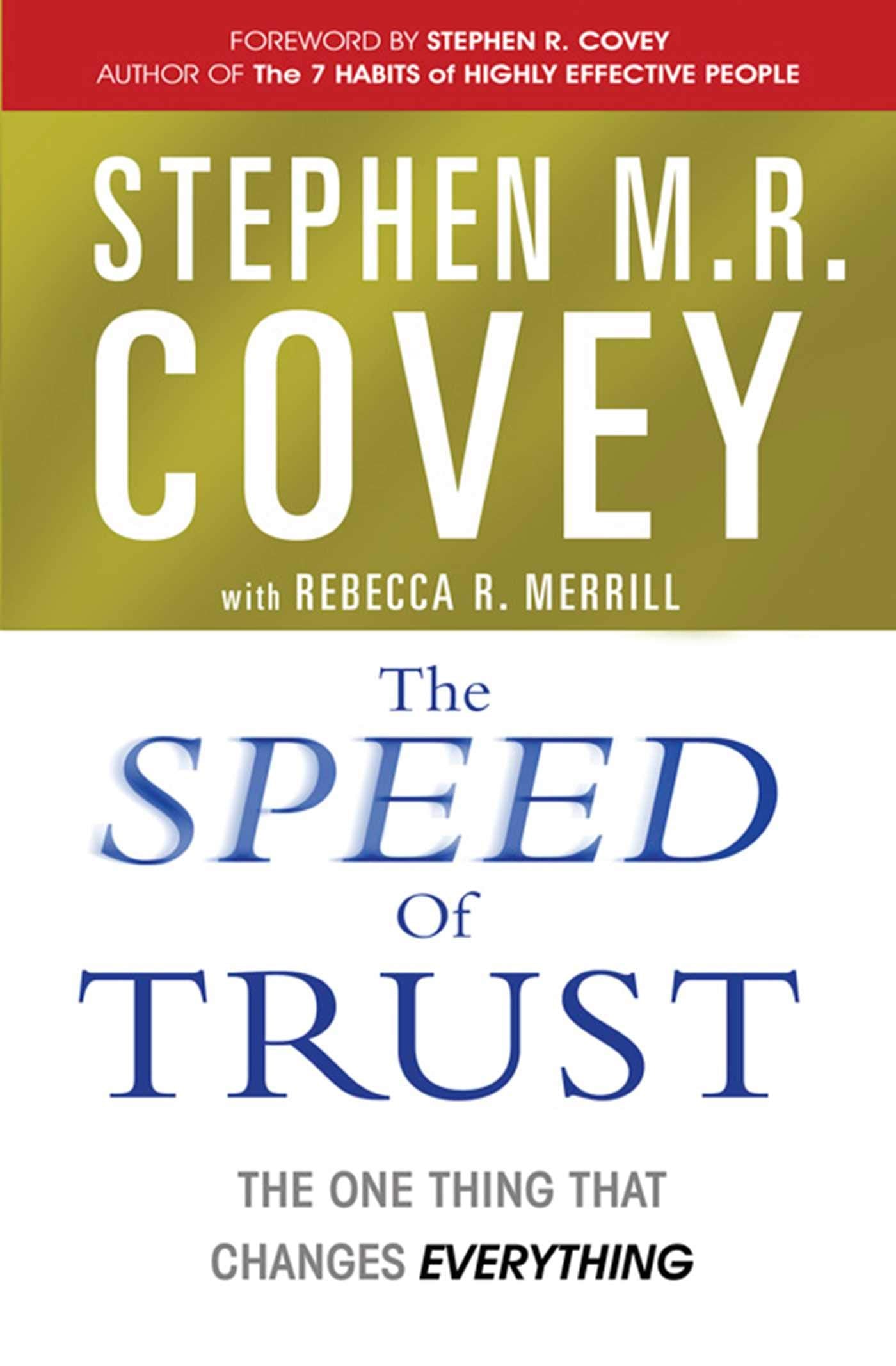 The Speed of Trust Business, Finance & Career