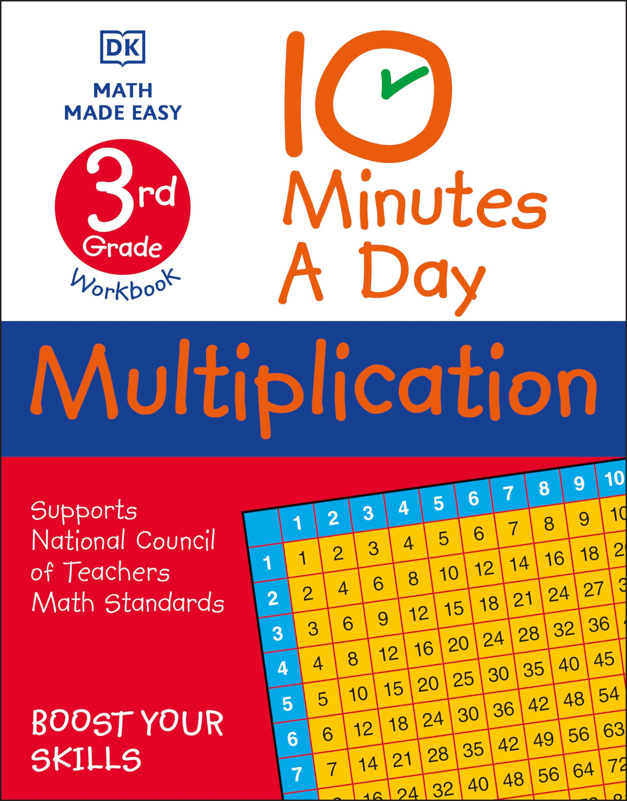 10 Minutes a Day Multiplication, 3rd Grade (DK 10-Minutes a Day) Study Guides