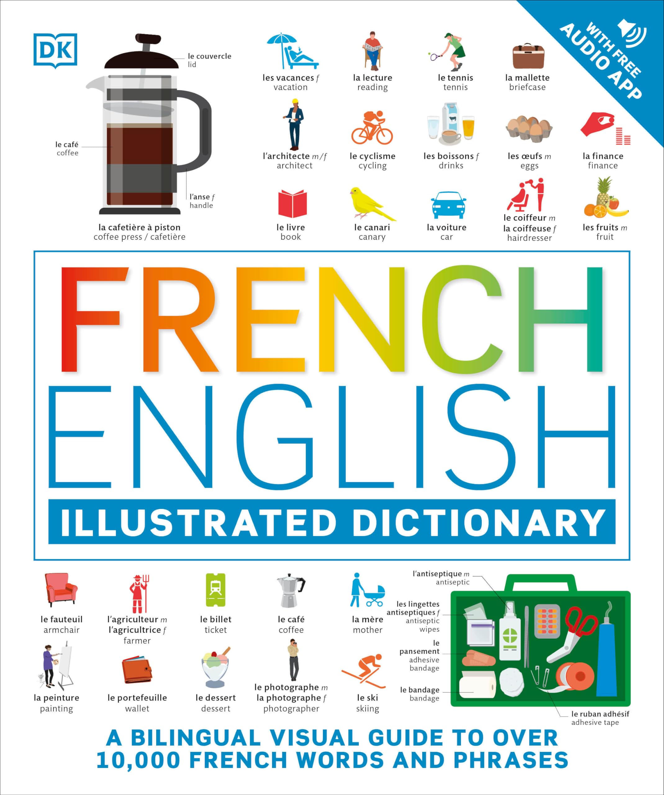 French - English Illustrated Dictionary: A Bilingual Visual Guide to Over 10,000 French Words and Phrases Foreign Languages ​​& Dictionaries