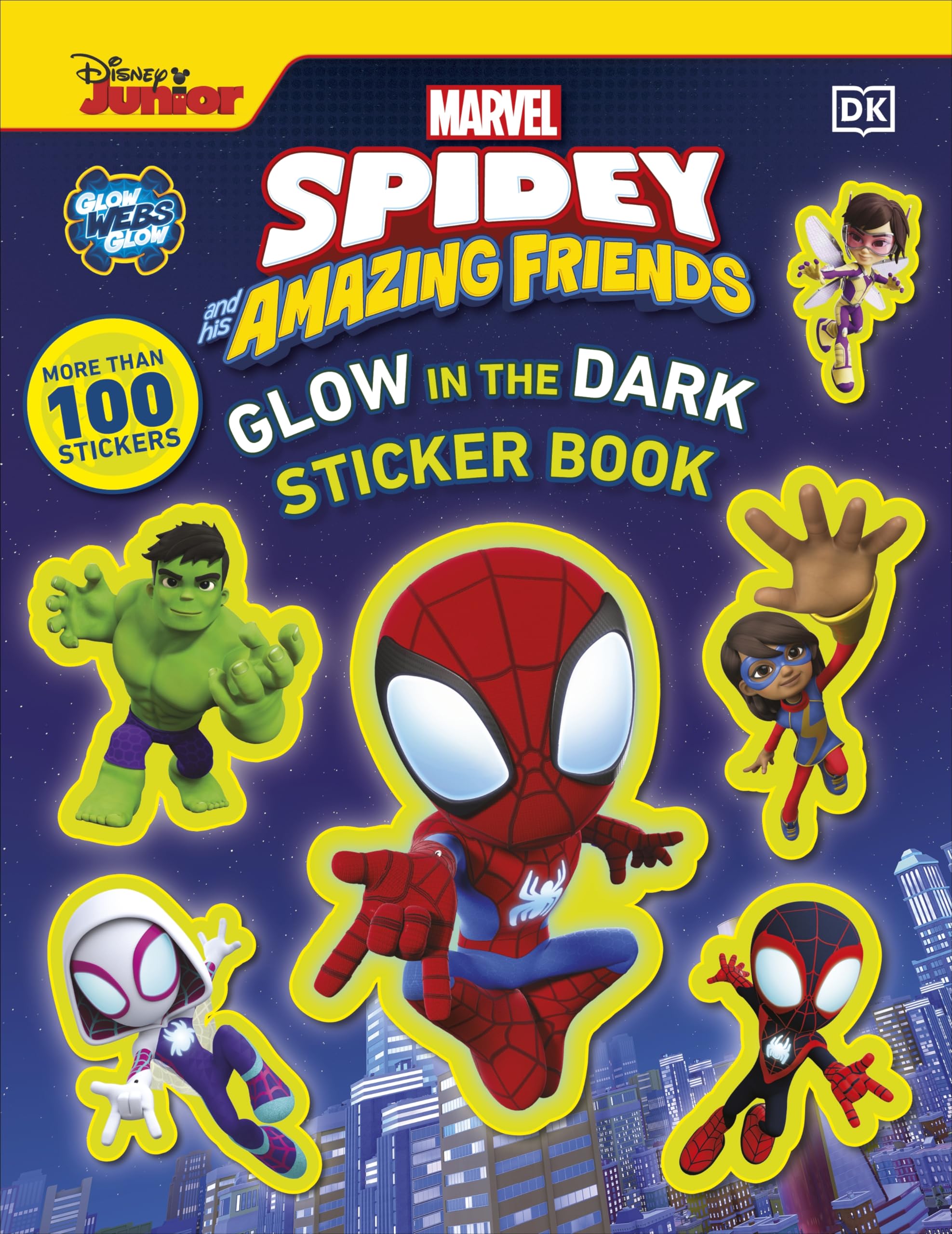 Marvel Spidey and His Amazing Friends Glow in the Dark Sticker Book Manga