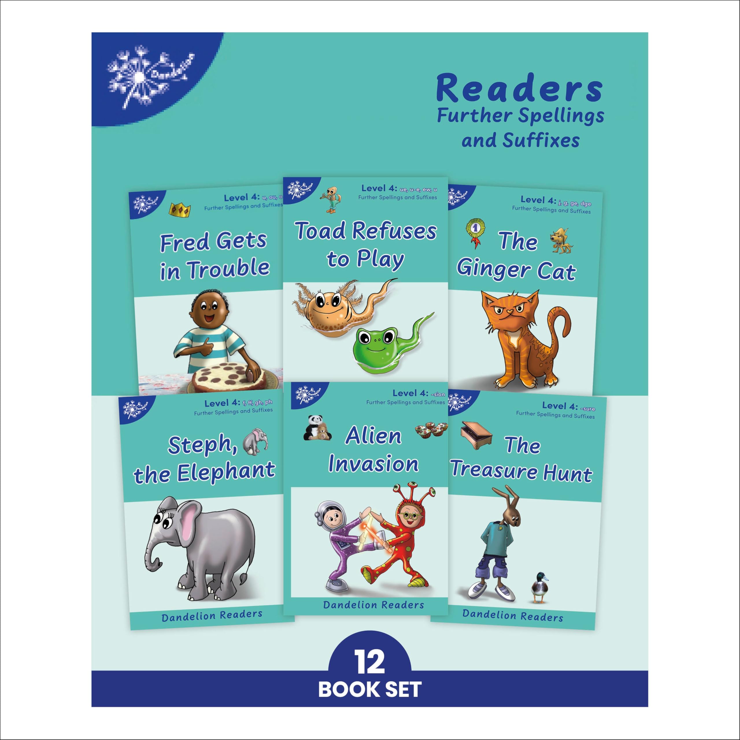 Phonic Books Dandelion Readers Further Spellings and Suffixes Level 4: (Alternative spellings for vowels and consonants, alternative sounds for the ... and 'g') (Phonic Books Beginner Decodable) Novels & Short Stories