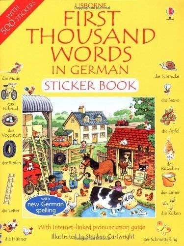 First 1000 Words in German Sticker Book (First Thousand Words Sticker Book) Professional & Reference Books