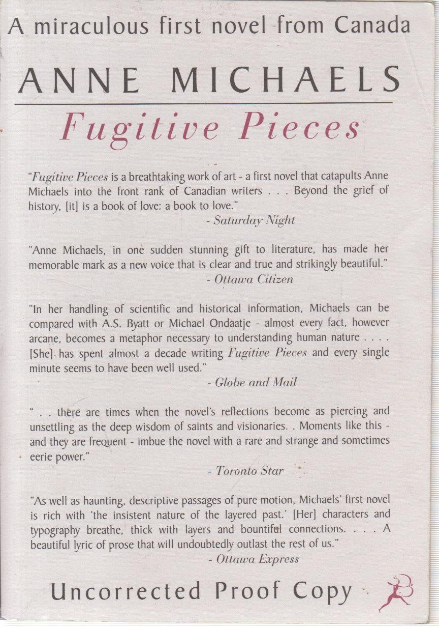Fugitive Pieces: Winner of the Orange Prize 1997 Contemporary literature