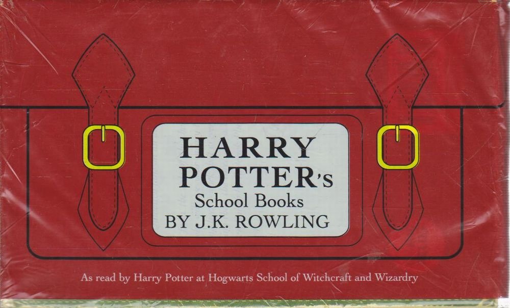 Harry Potter School Book Pack: As read by Harry Potter at Hogwarts School of Witchcraft and Wizardry. Fantastic Beasts & Where to Find Them; Quidditch through the Ages; Hogwarts Library bookplate Fantasy & Sci-Fi
