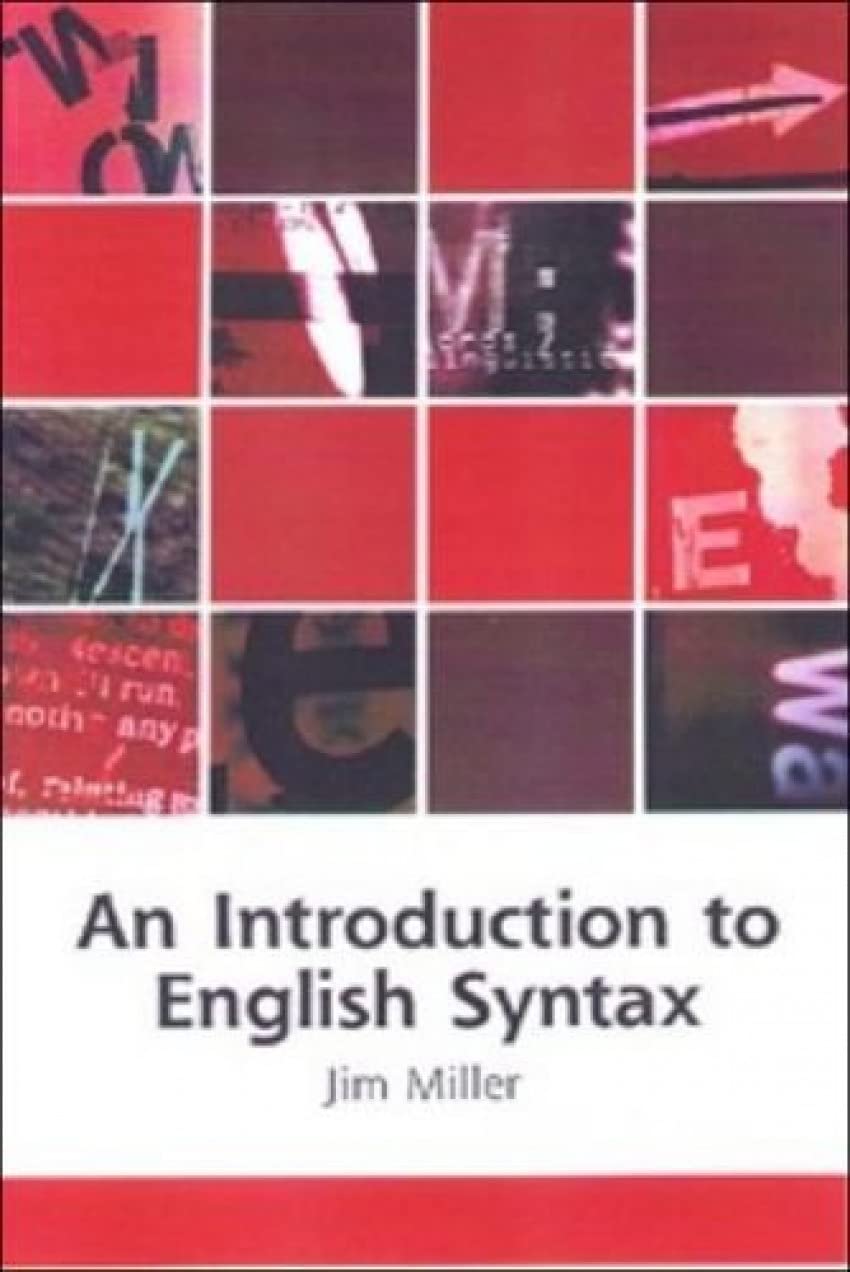 An Introduction to English Syntax (Edinburgh Textbooks on the English Language) book